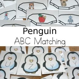 For great letter and sound practice, check out this Penguin ABC Matching Activity! #fhdhomeschoolers #freehomeschooldeals #preschool #phonics #winterresources