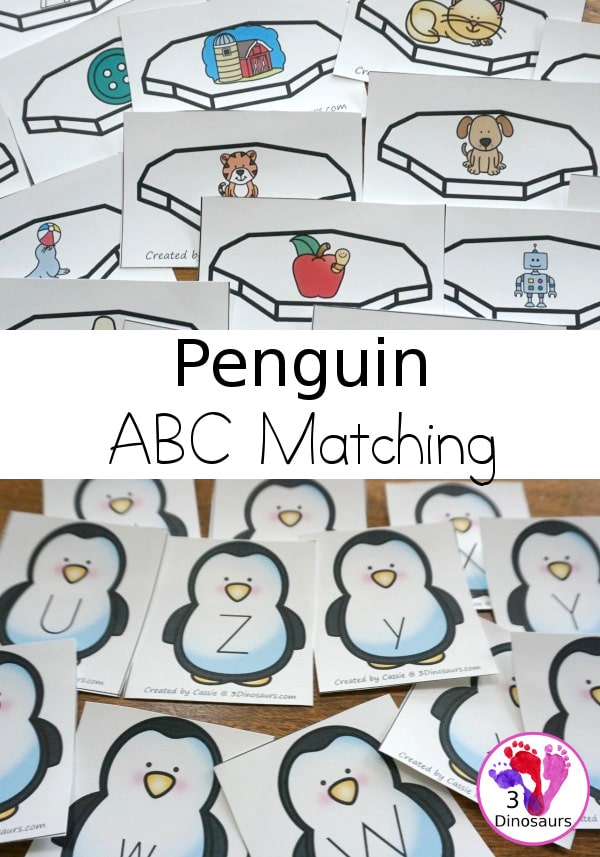 ABC Penguin Matching FREE Printable. #fhdhomeschoolers #freehomeschooldeals #alphabetpritnables