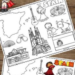 FREE Coloring Pages for Spain. #fhdhomeschoolers #freehomeschooldeals #Spaincoloringpages