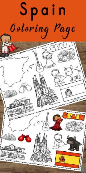  FREE Coloring Pages for Spain. #fhdhomeschoolers #freehomeschooldeals #Spaincoloringpages