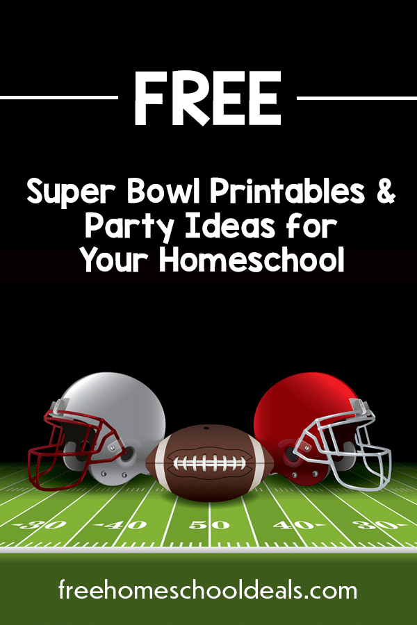 Celebrate the big game with these Super Bowl Printables, Resources, & Ideas! #fhdhomeschoolers #freehomeschoodleals #superbowlresources #homeschoolinglife #hsdays