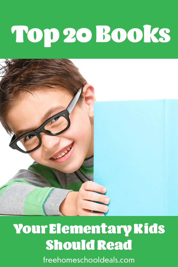 Check out this list of classics with the Top 20 Books Your Elementary Student Should Read! #fhdhomeschoolers #freehomeschooldeals #homeschoolreading #hsmoms #elementaryreading