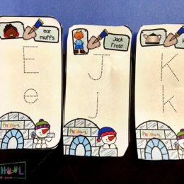 FREE Alphabet Tracing Cards for the Winter.