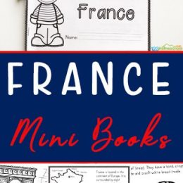 FREE Printable France Mini Book. #franceminibook #learningaboutfrance #Francelesson #fhdhomeschoolers #freehomeschooldeals