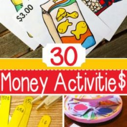 30 FREE Money Activities for Kids. freehomeschooldeals #fhdhomeschoolers #moneyactivities #countingmoney