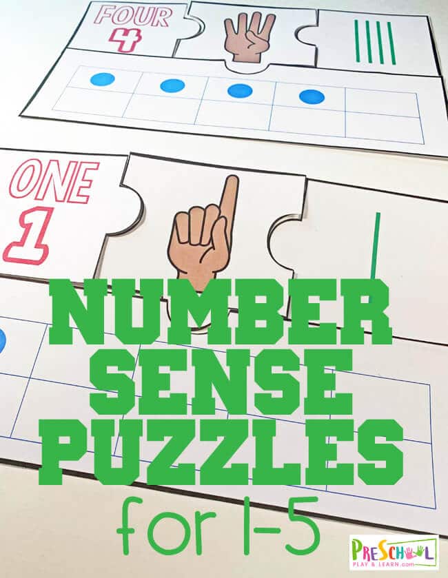 FREE 1 - 5 Number Sense Puzzles. #freehomeschooldeals #fhdhomeschoolers #numbersensepuzzles