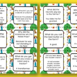 Keep the whole family laughing with these FREE Printable Farm Jokes! #fhdhomeschoolers #freehomeschooldeals #farmjokes #printablejokes #hsdays