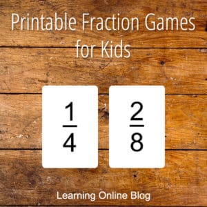 FREE Printable Fraction Games. #freehomeschooldeals #fhdhomeschoolers # fractiongames #funwithfractions