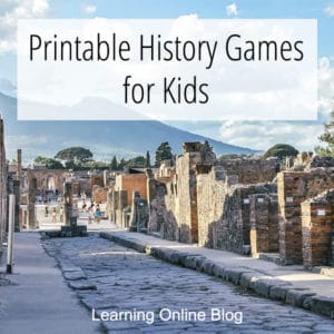 FREE Kids History Game Printables. #freehomeschooldeals #fhdhomeschoolers #historygames