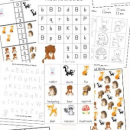 FREE Adorable Woodland Animals Worksheets. #woodlandanimals #woodlandanimalworksheets #fhdhomeschoolers #freehomeschooldeals