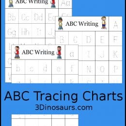 FREE Alphabet Tracing Chart. #freehomeschooldeals #fhdhomeschoolers #tracingchart #alphabettracingchart #abctracingchart