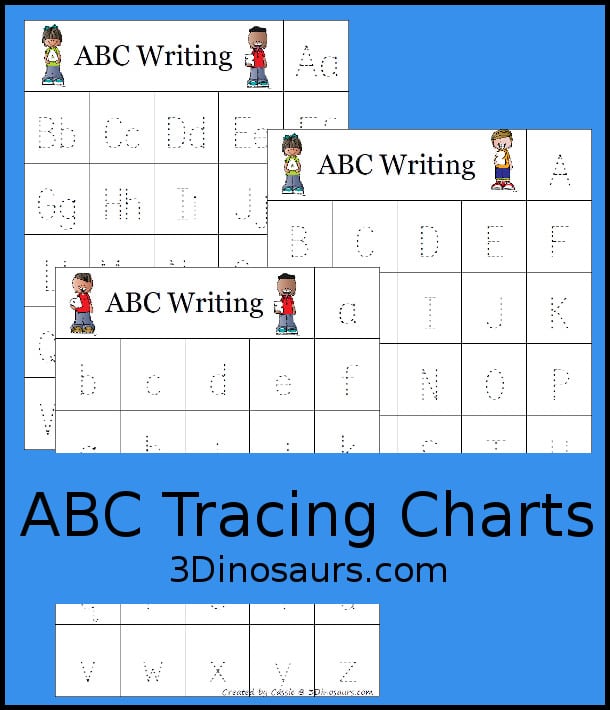 FREE Alphabet Tracing Chart. #freehomeschooldeals #fhdhomeschoolers #tracingchart #alphabettracingchart #abctracingchart