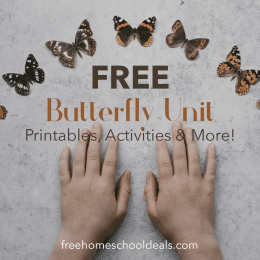 For great ideas for butterfly lessons, check out this FREE Butterfly Unit: Printables, Activities & More! #fhdhomeschoolers #freehomeschooldeals #butterflystudy #homeschoolscience #hsmoms