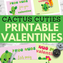 FREE Printable Cactus Valentine Cards for Kids. #freehomeschooldeals #fhdhomeschoolers #cactusValentinecards