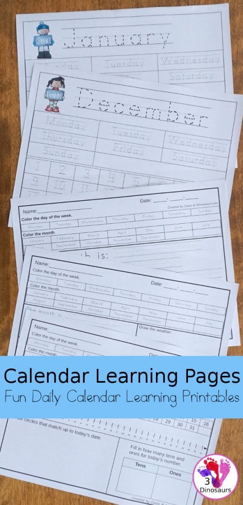 FREE Calendar Learning Printable | Free Homeschool Deals