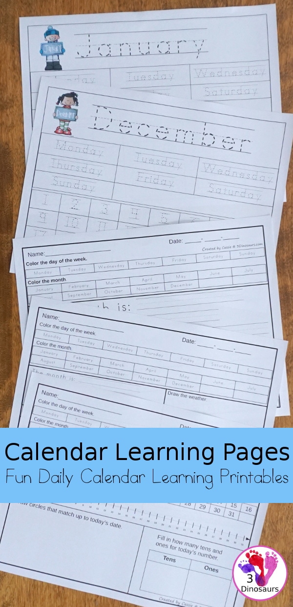 FREE Calendar Learning Printable | Free Homeschool Deals