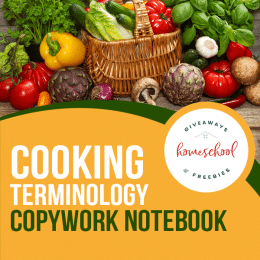 FREE Terminology of Cooking Copywork. #fhdhomeschoolers #freehomeschooldeals #cookingterms #cookingterminology #termsforcooking #futurecooks