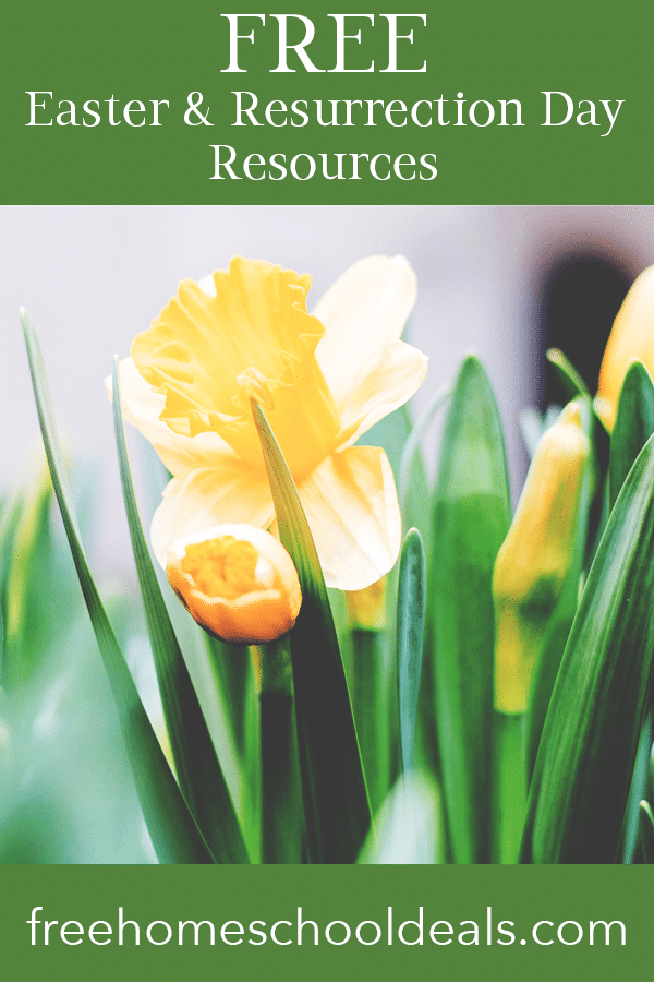 This April, celebrate the resurrection of Jesus with these FREE Easter and Resurrection Day Resources! #fhdhomeschoolers #freehomeschooldeals #easter #ressurrectionday #homeschoolfamily