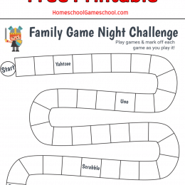 FREE Game Challenge for Family Game Night #gamechallenge #familygamenight #gamenightchallenge ##freehomeschooldeals #fhdhomeschoolers