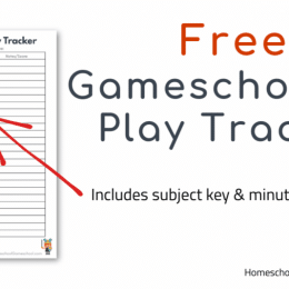 FREE Gameschooling Play Tracker. #freehomeschooldeals #fhdhomeschoolers #playtracker #gameschoolongplaytracker