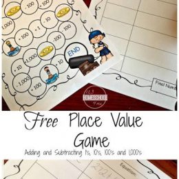 FREE Place Value Pirate Game. #piratetheme #placevalue