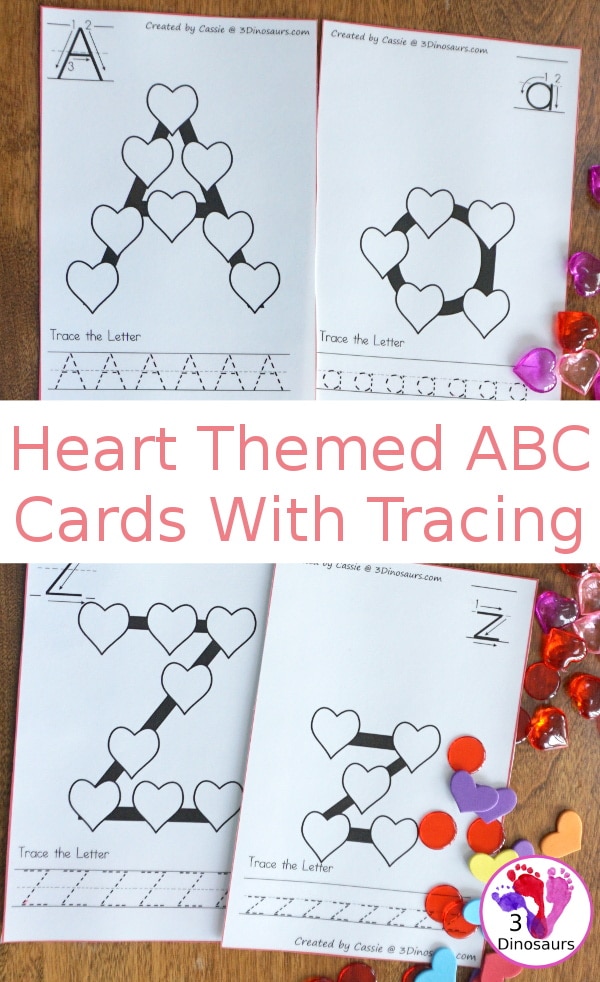 For a cute, letter activity, grab this FREE Heart ABC Tracing Letter Cards! #fhdhomeschoolers #freehomeschooldeals #lettertracing #hsmoms #hsdays