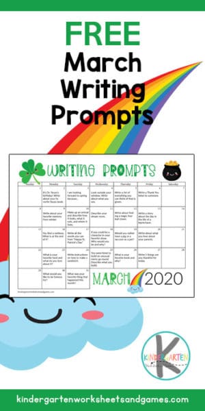 FREE writing prompts calendar – March. #Marchwritingprompts #writingpromptscalendar #fhdhomeschoolers #freehomeschooldeals