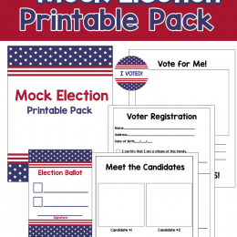 FREE All About Voting Printable Pack. #electionprintables # votingprintablepack #mockelection #fhdhomeschoolers #freehomeschooldeals