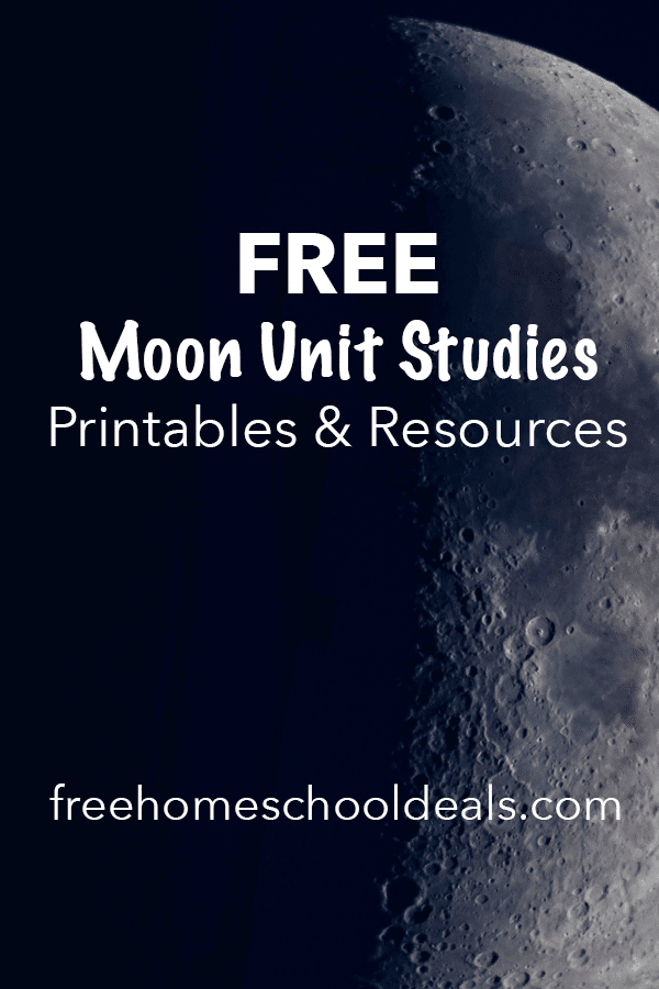 Create a whole unit on the moon with these FREE Moon Unit Studies, Printables, & Resources! #fhdhomeschoolers #freehomeschooldeals #moonstudies #hsscience #hsdays