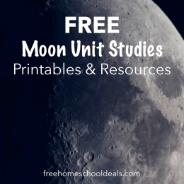 Create a whole unit on the moon with these FREE Moon Unit Studies, Printables, & Resources! #fhdhomeschoolers #freehomeschooldeals #moonstudies #hsscience #hsdays