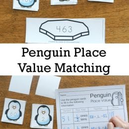 For a great wintry math resource, check out this FREE Penguin Place Value Matching Activity! #fhdhomeschoolers #freehomeschooldeals #placevalue #elementarymath #hsmoms