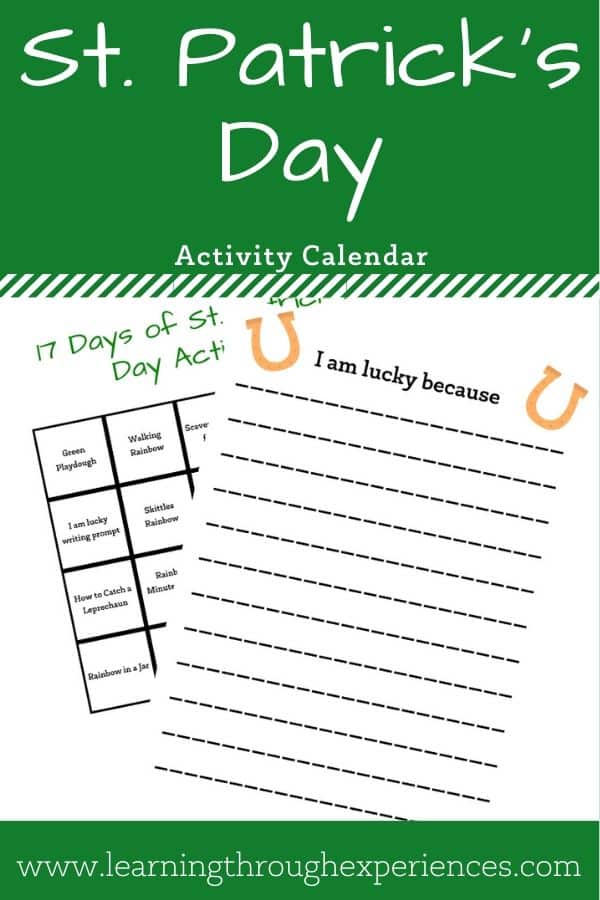 For hands-on learning activities this March, grab this FREE St. Patrick's Day Activity Calendar! #fhdhomeschoolers #freehomeschooldeals #stpatricksday #activitycalendars #hsdays