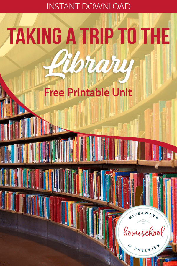 FREE Trip to the Library Printable Pack. #freehomeschooldeals #fhdhomeschoolers #libraryprintables #librarytripresources