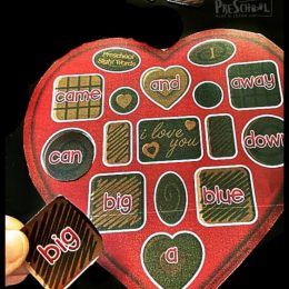 FREE Printable Chocolate Box Preschool Sight Words. #preschoolsightwords #sightwords #valentinesightwords #freehomeschooldeals #fhdhomeschoolers