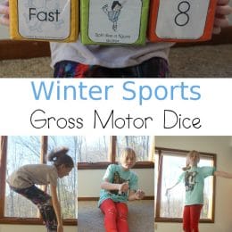 For a fun PE lesson, grab these FREE Winter Sports Gross Motor Dice! #fhdhomeschoolers #freehomeschooldeals #grossmotoractivities #homeschool #hsmoms