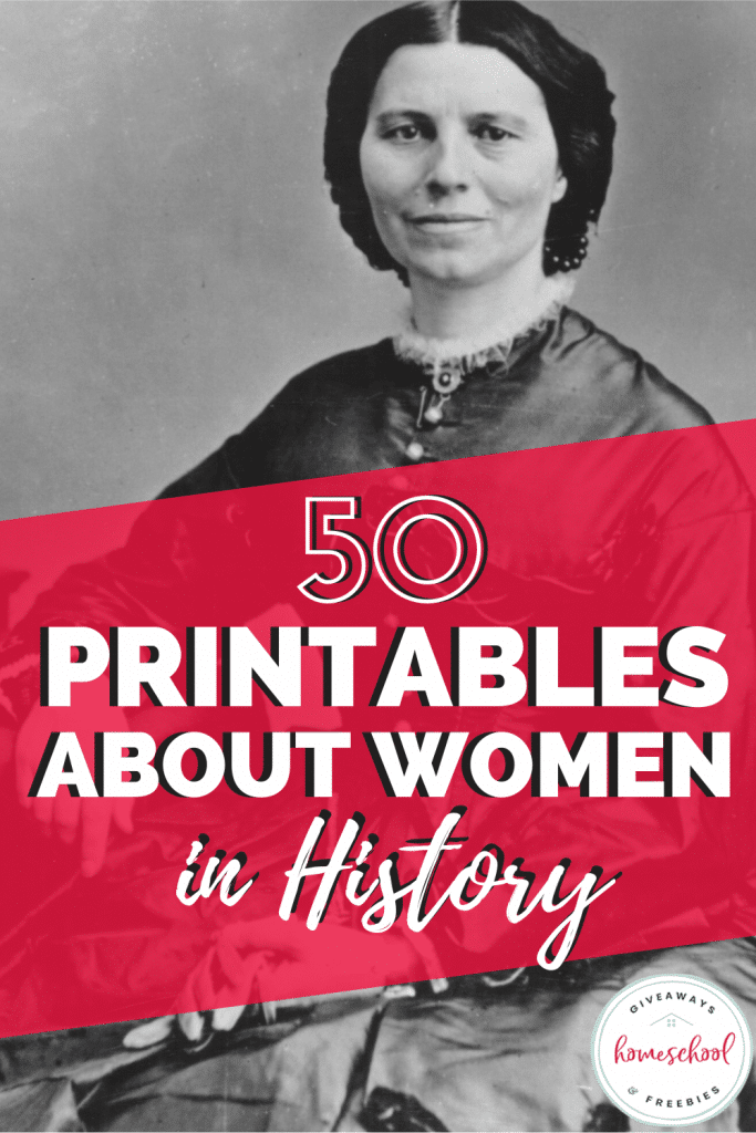 Women's History Month printables. #freehomeschooldeals #fhdhomeschoolers #womenshistorymonth #womeninhistory