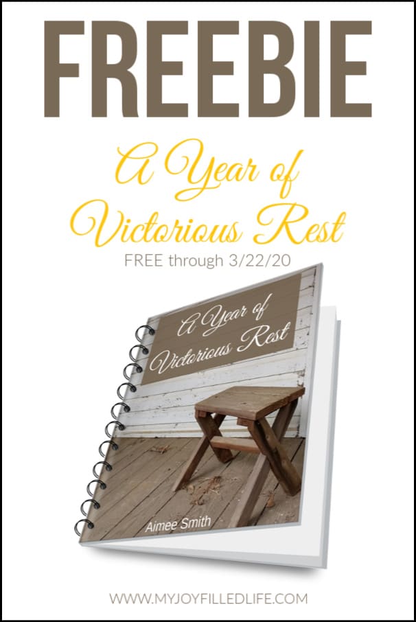 To bolster your strength this year, grab this FREE eBook: A Year of Victorious Rest (limited time!) #fhdhomeschoolers #freehomeschooldeals #homeschoolhelp #hsmoms #hsdays