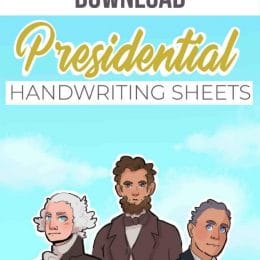 FREE Presidential Handwriting Bundle. #fhdhomeschoolers #freehomeschooldeals #presidentialhandwritingsheets #handwritingworksheets