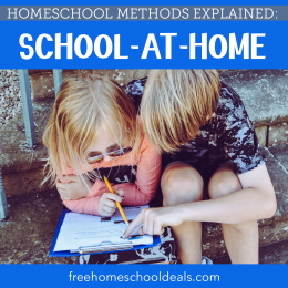 No need to reinvent the wheel as a homeschooling parent. Check out Homeschool Methods Explained: School-at-Home! #fhdhomeschoolers #freehomeschooldeals #schoolathome #homeschooling #hsmoms
