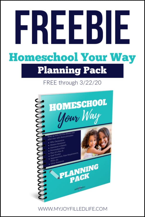 FREE Homeschool Planning Pack. #fhdhomeschoolers #freehomeschooldeals #homeschoolplanningpack #homeschoolyourway