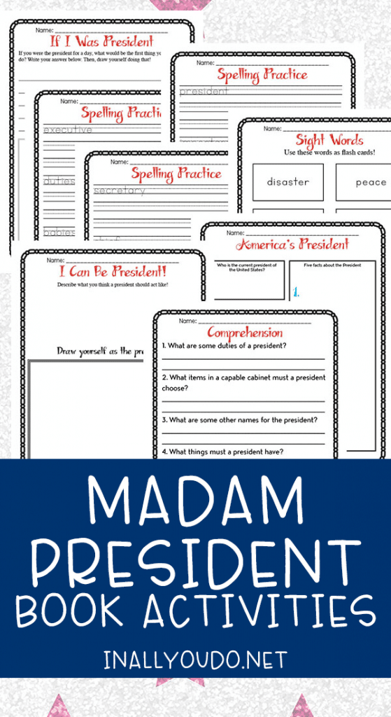 Free Madam President Book Study. #freehomeschooldeals #fhdhomeschoolers #madampresident #kidsbookstudy