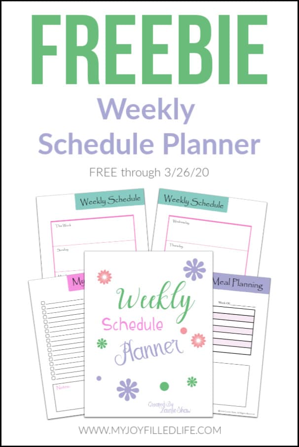 Create a smooth and harmonious homeschool with this FREE Weekly Schedule Planner (limited time!)! #fhdhomeschoolers #freehomeschooldeals #homeschoolers #hsplanning #weeklyplanning