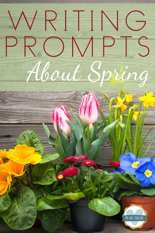 FREE Spring writing prompts. #freehomeschooldeals #fhdhomeschoolers #springwritingprompts