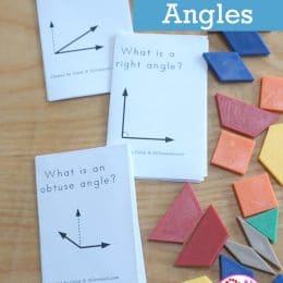 Create your own math tools with these FREE Geometry Angles Small Folding Books! #fhdhomeschoolers #freehomeschooldeals #geometry #angles #mathtools