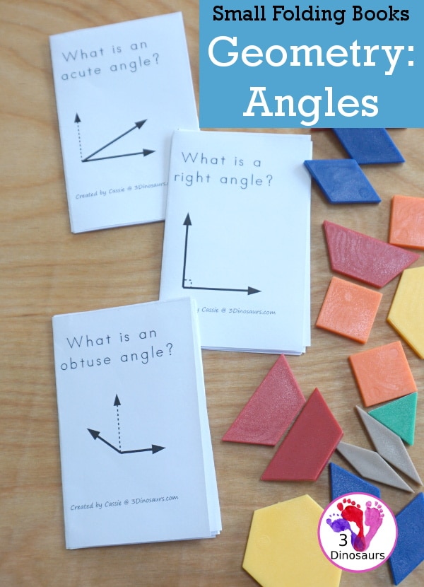 Create your own math tools with these FREE Geometry Angles Small Folding Books! #fhdhomeschoolers #freehomeschooldeals #geometry #angles #mathtools