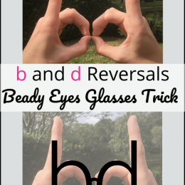 If your child is mixing up 'b' and 'd', check out this FREE Letter Reversal Trick: Mr. Beady Eyes Glasses! #fhdhomeschoolers #freehomeschooldeals #letterreversals #reading #homeschoolhelp