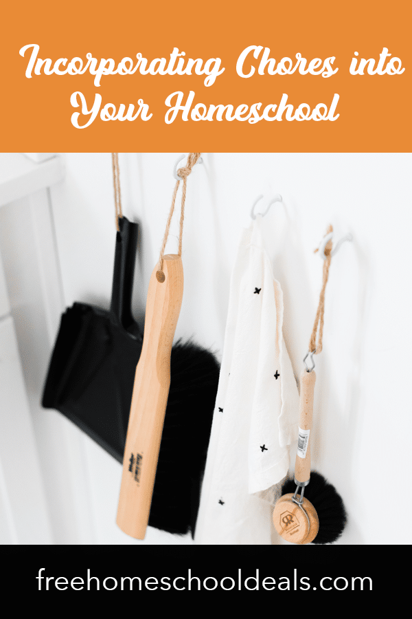 Create great habits in your children and a smooth-running home, check out Incorporating Chores into Your Homeschool! #fhdhomeschoolers #freehomeschooldeals #chores #homeschoolhelp #hsmoms