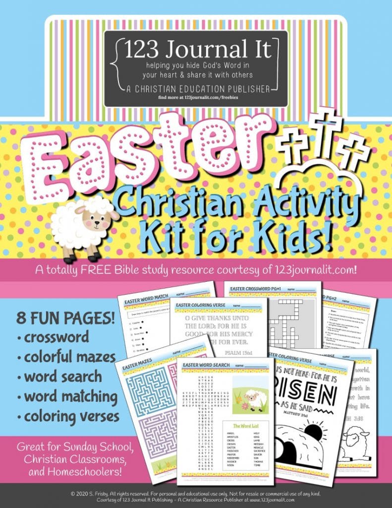 While you're stuck indoors this Easter, check out FREE Printable Easter Activity Kit for Kids! #fhdhomeschoolers #freehomeschooldeals #easteractivities #bible #christianhomeschooling