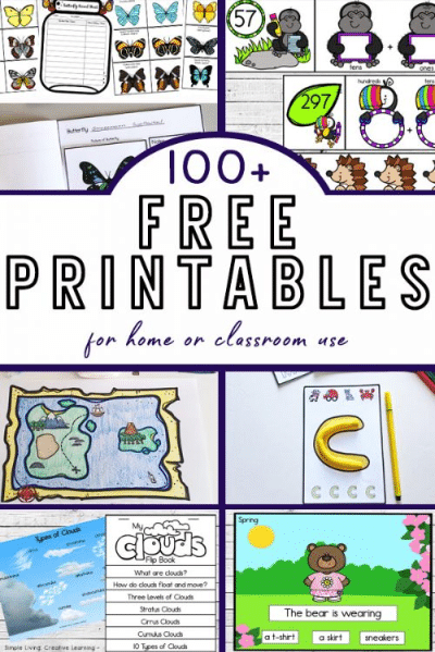 100+ FREE Early Learning Printables . #freehomeschooldeals #fhdhomeschoolers #earlylearningprintables #printablesforhomeschool