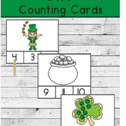 Counting Cards for St. Patrick’s Day. #fhdhomeschoolers #freehomeschooldeals #countingcards #stpatricksdaycountycards